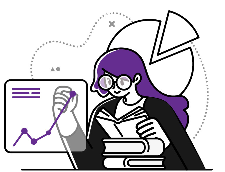 woman screen graph purple-30-30
